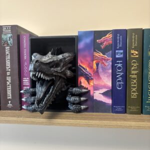 Дракон декорация за библиотека черен